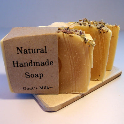 Goat's Milk Natural Soap - made with tallow and lavender, by Eight Acres