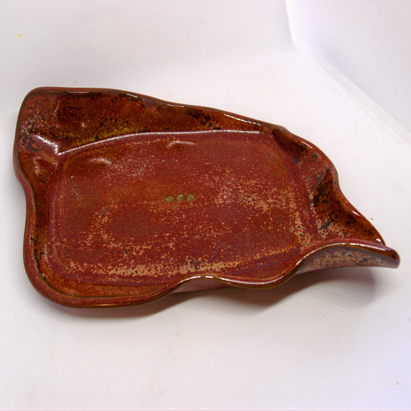 Large Handmade Ceramic Dish - soap dish - candle holder - trinket holder