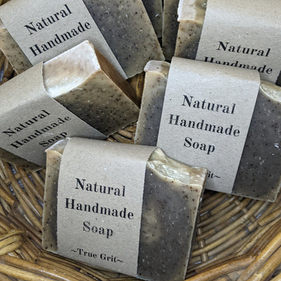 True Grit Natural Soap - coffee scrub exfoliating soap
