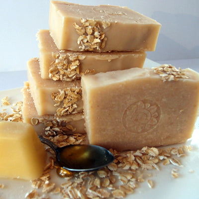 Honey and Oats Natural Soap - made with honey, oats and tallow, by Eight Acres