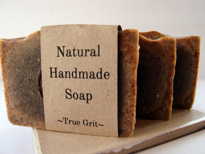 True Grit Natural Soap - made with tallow and coffee grounds for hardworking hands
