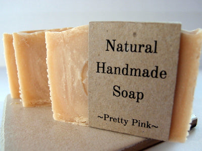 Pink Clay Natural Soap - made with zeolite and tallow by Eight Acres